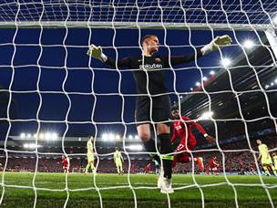 טר שטגן. משחק לא טוב שלו היום (Gettyimages)