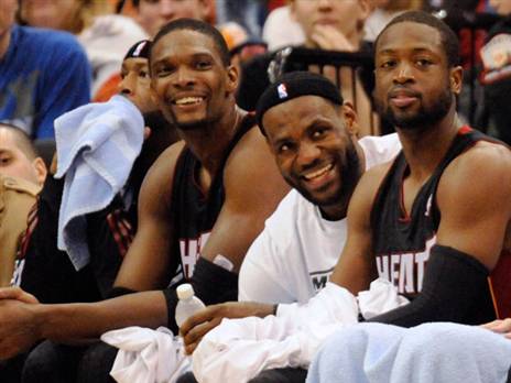 לברון, ווייד ובוש. השאירו לו אבק (Getty images)