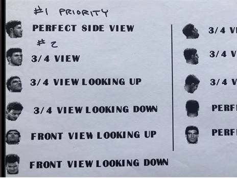 וסרקו פנים של שחקנים ממגזינים