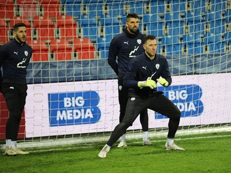 מרציאנו שוב בשער (צילום: איתן דותן, ההתאחדות לכדורגל)