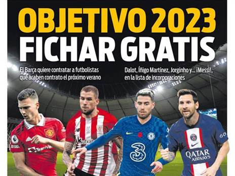 "המטרה ל-2023: להחתים בחינם" (Diario Sport)
