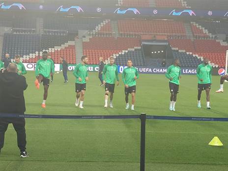 שחקני מכבי חיפה באימון (באדיבות מכבי חיפה)