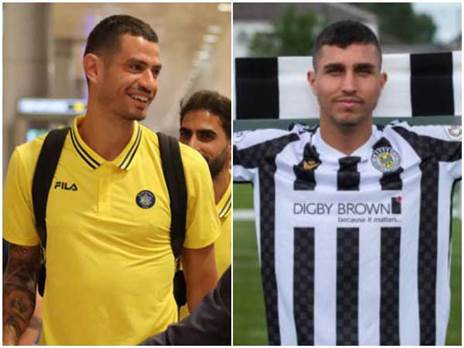 סתיו נחמני וניר ביטון. שחקן מכבי ת"א המליץ בחום