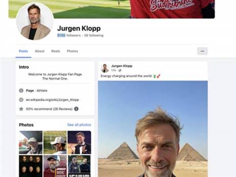 עמוד הפייק של יורגן קלופ (פייק ריפורטר)