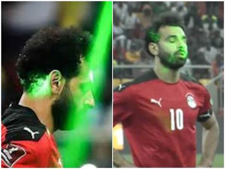 מוחמד סלאח סופג לייזרים לפניו בעת דו-קרב הפנדלים. בסוף, הוא החמיץ והפסיד