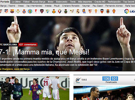 "מאמה מיה מסי!" (מתוך ה"אל מונדו דפורטיבו")