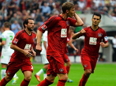 גם לברקוזן נראית טוב. קיסלינג והחברים חוגגים (gettyimages)