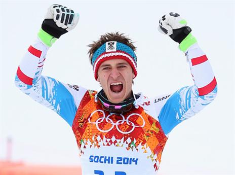 מאייר הקדים 49 גולשים נוספים וסידר לאוסטריה מדליית זהב ראשונה בסוצ'י