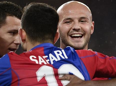 ואחרי 18 דקות באזל כבר חגגה (GETTYIMAGES)