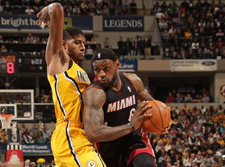 ללברון מחכה מפגש מול הפייסרס (GETTYIMAGES)