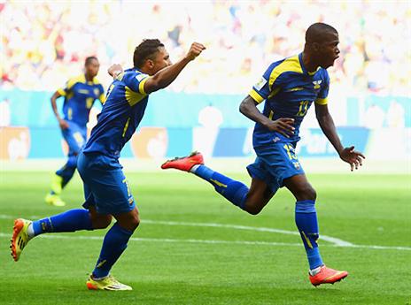 אקוואדור חגגה יתרון מפתיע (GETTYIMAGES)