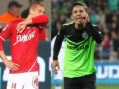 מכבי חיפה והפועל ת"א בדרך למטה (צילומים: דני מרון ואלן שיבר)