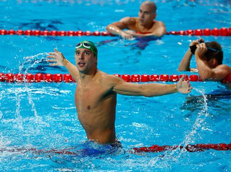 צ'אד לה קלוס, שלט ב-100 פרפר (gettyimages)