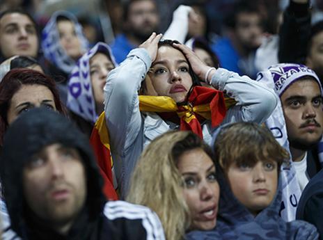 למרות היתרון, אוהדי ריאל היו בלחץ (gettyimages)