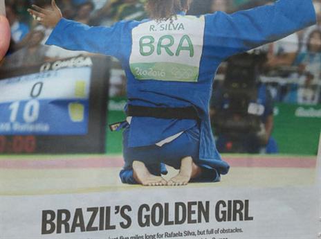 ג'רבי חלמה להפוך לגיבורה לאומית. שער העיתון הברזילאי