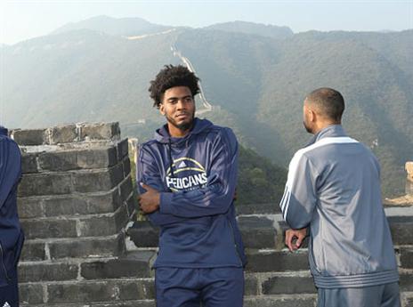 דוסון בחומה הסינית. זכה לחוויה לכל החיים (Getty)