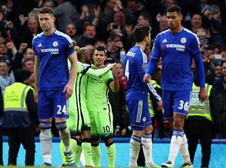 אגוארו חוגג שלושער במפגש הקודם (Getty)