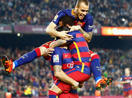 סנדרו חוגג במדי ברצלונה. יחולל נס במחזור הסיום? (Getty)