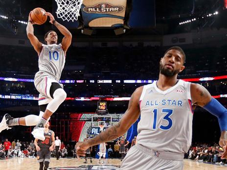 ג'ורג' ודרוזאן במשחק האולסטאר. "לא נהניתי מהתחרותיות" (Getty)