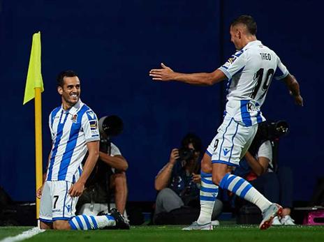 חואנמי חוגג שער מול ויאריאל (getty)