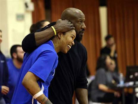 קורי קאר ותמרה יאנג, הגיעו לפלייאוף העליון (אודי ציטיאט, באדיבות מנהלת ליגת העל לנשים)