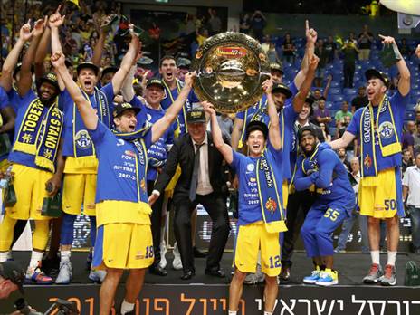 מכבי ת"א חוגגת אליפות. מרוצים? (אלן שיבר)