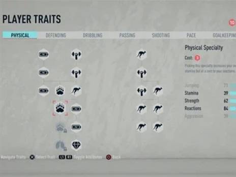 עץ היכולות של השחקן