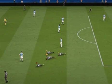 חגיגה קבוצתית לאחר שער