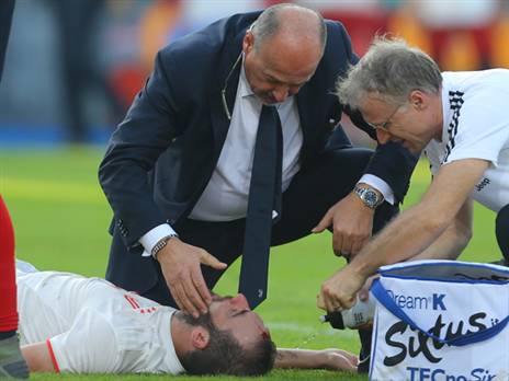 פציעה מדאיגה. היגוואין מטופל (getty)