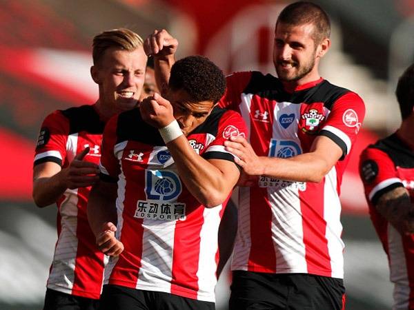 שחקני סאות'המפטון חוגגים עם אדאמס שער נפלא (GETTYIMAGES)