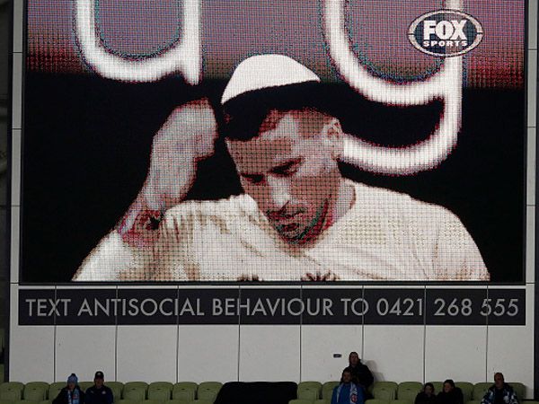 וגם חגג מול המוליכה (GETTY)