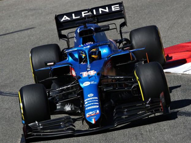 מכונית ה-F1 של אלונסו בקבוצת אלפיין (צילום: Getty)