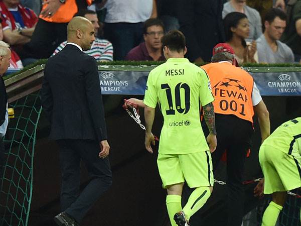 מסי וגווארדיולה. נוסטלגיה (Team 2 Sportphoto/ullstein bild via Getty Images)