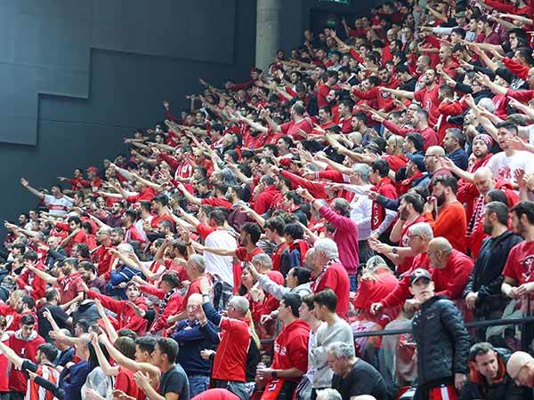 ערב מהנה מאוד מבחינתם. אוהדי הפועל (דני מרון)