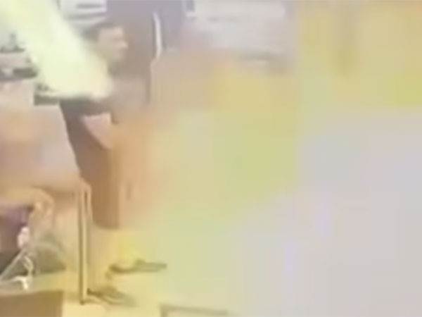 רגע הפיצוץ (צילום מסך מתוך הטלגרם של דניאל עמרם)