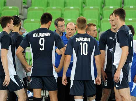 סיימו את הבית עם ניצחון. שחקני הנבחרת (איגוד הכדורעף)