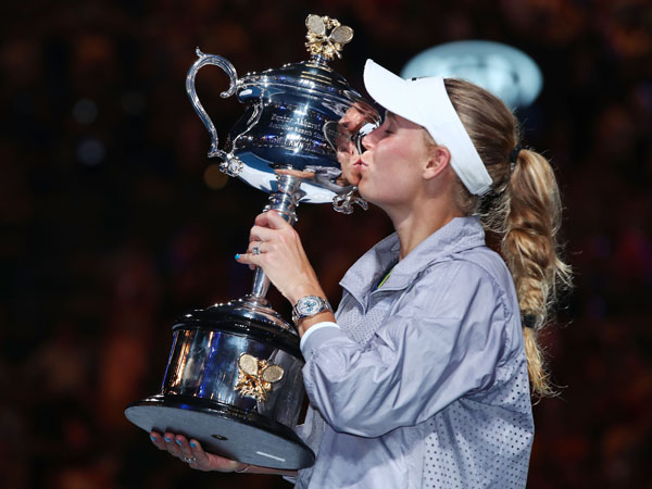 הדנית הראשונה שזוכה בגראנד סלאם. וויזניאקי (getty)