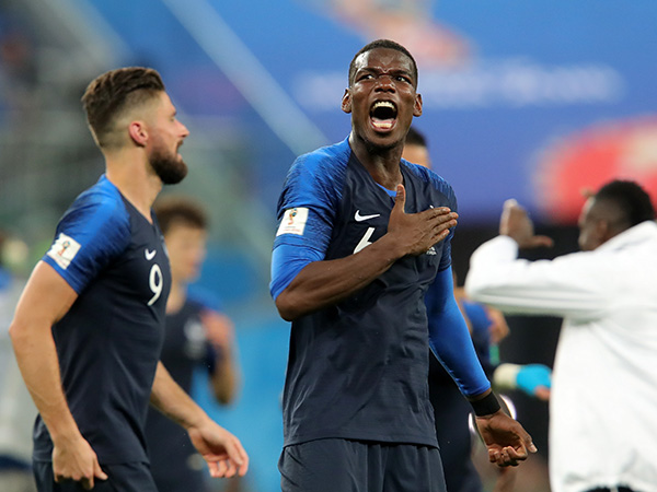 פוגבה בטירוף. דשאן גאה בשחקנים שלו (getty)