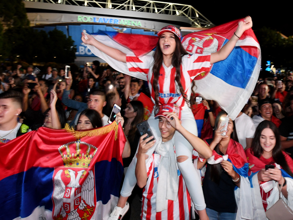 חגיגות אדירות בבלגרד (getty)