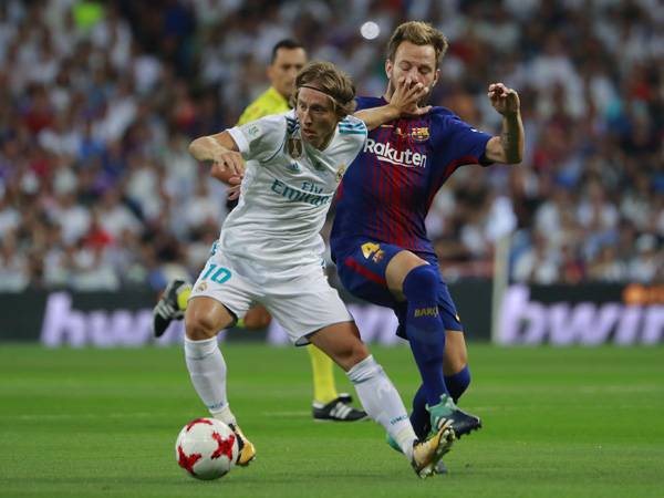 מודריץ' וראקיטיץ' ב-2017. ייפגשו שוב בסופרקופה? (Getty)