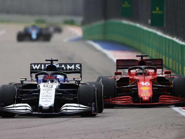 ג'ורג' ראסל מוויליאמס, לפני שארל לקלר מקבוצת פרארי