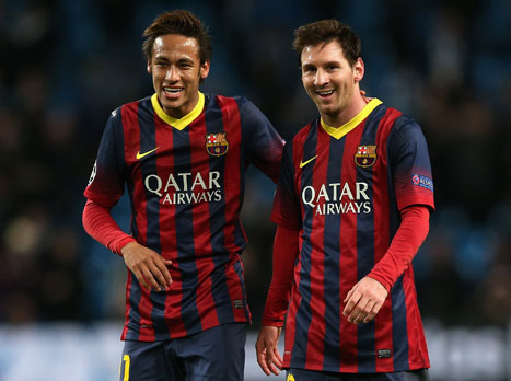 מסוגלים להכריע משחק בתוך שניה. מסי וניימאר (GETTYIMAGES)