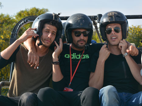 נכנסים לכושר קרבי. שחקני מכבי בבסיס שלדג (צילום: מכבי תל אביב)