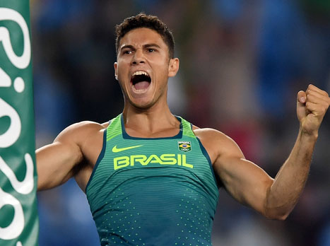 ככה חוגג אלוף אולימפי (Getty)