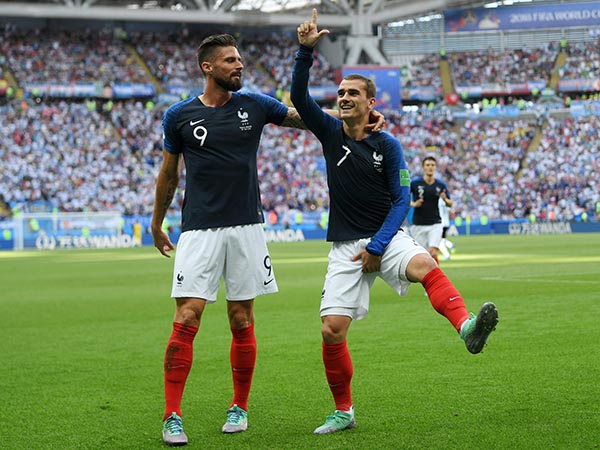 גריזמן חגג ראשון (GETTY)