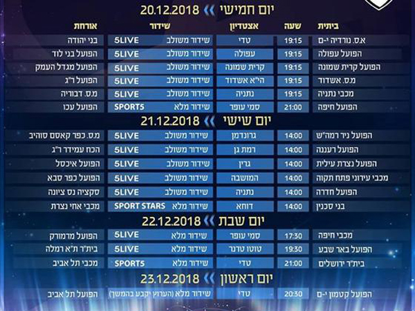 כל מועדי משחקי סיבוב ח' (ההתאחדות לכדורגל)
