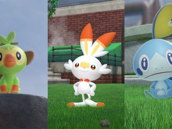 Soble, Scrobunny, ו-Grookey . הפקוימונים ההתחלתיים של הדור השמיני