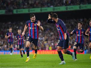 ברצלונה נתנה לקהל בקאמפ נואו סיבות לשמוח (Alex Caparros/Getty Images)