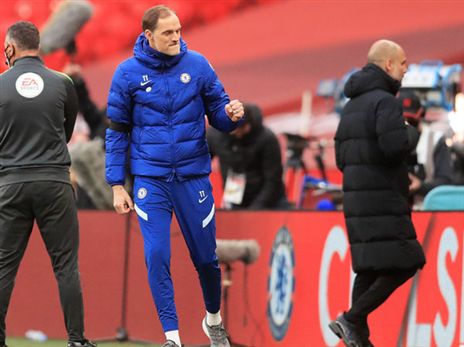 טוכל חוגג, פפ יורד עם הראש למטה (GETTYIMAGES)