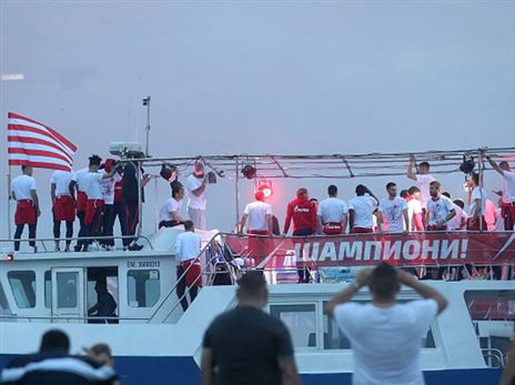 חגיגות הדאבל של הכוכב האדום (Getty Images)